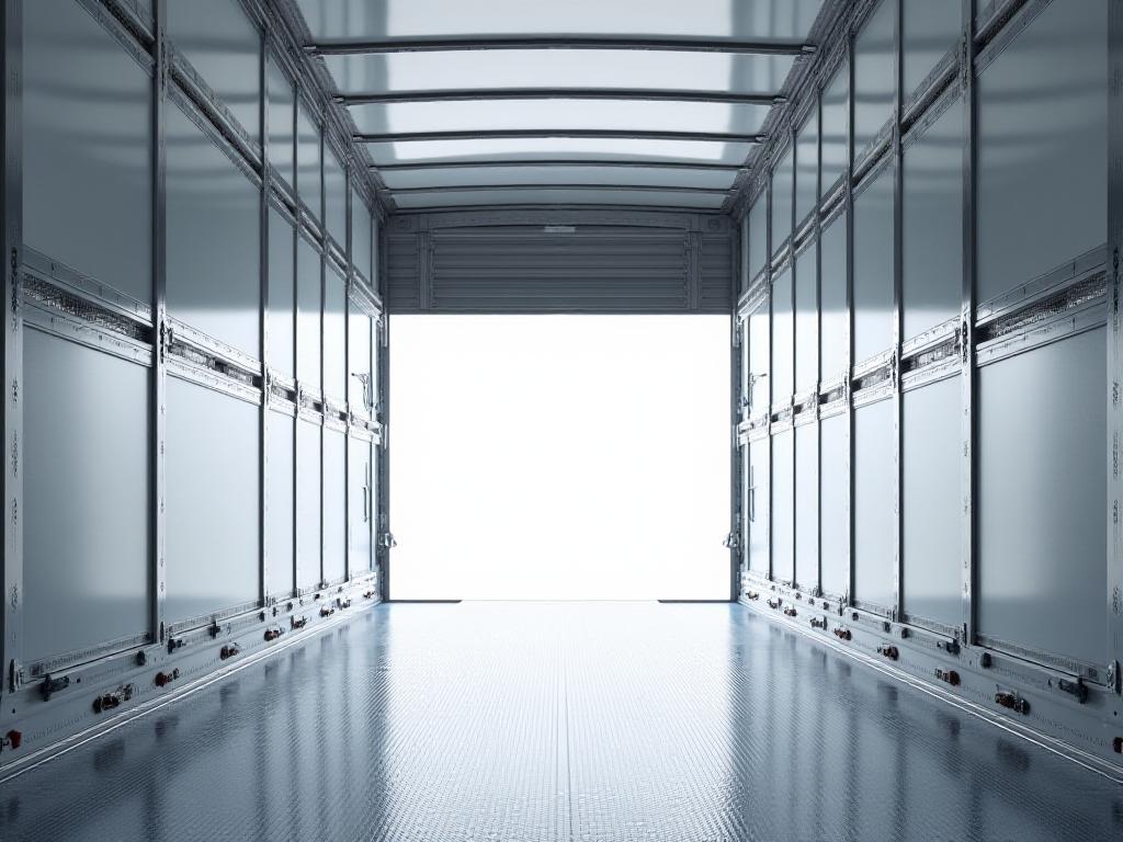 Interior of a clean 53-foot dry van trailer